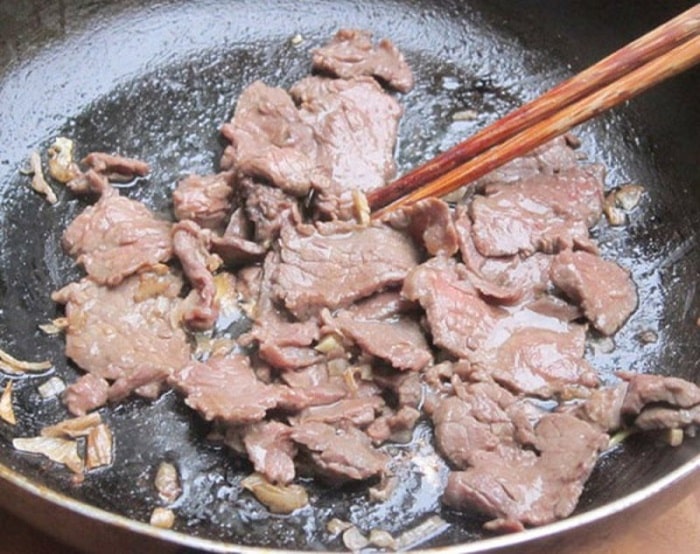 Cách làm thịt bò xào đậu cô ve